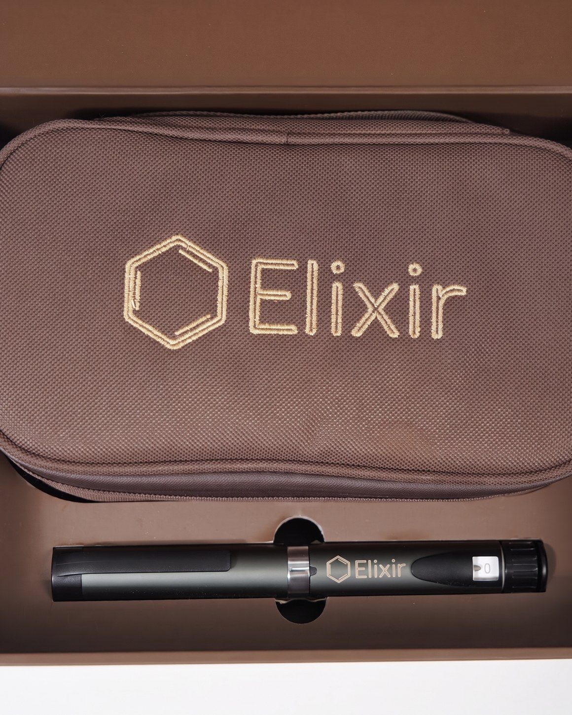 The Elixir Starter Kit — the case and pen in the gift box