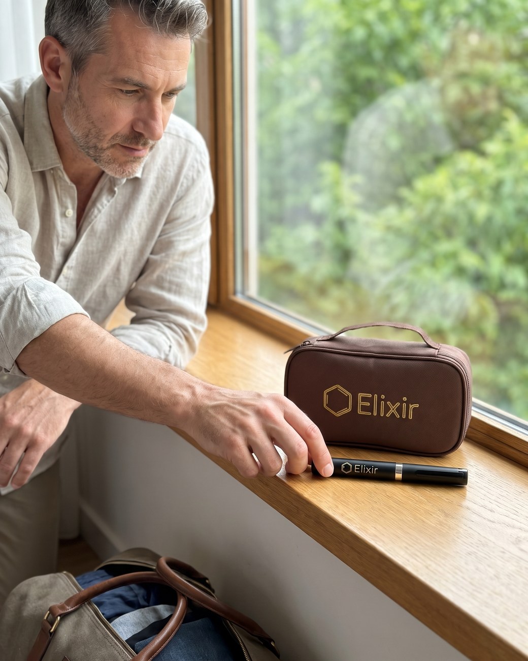 The Elixir kit packed for calm travel